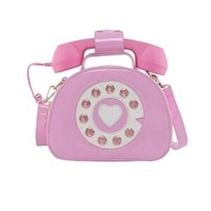 NWT-RETRO TELEPHONE SHAPE CROSSBODY BAG WITH WORKING HANDSET